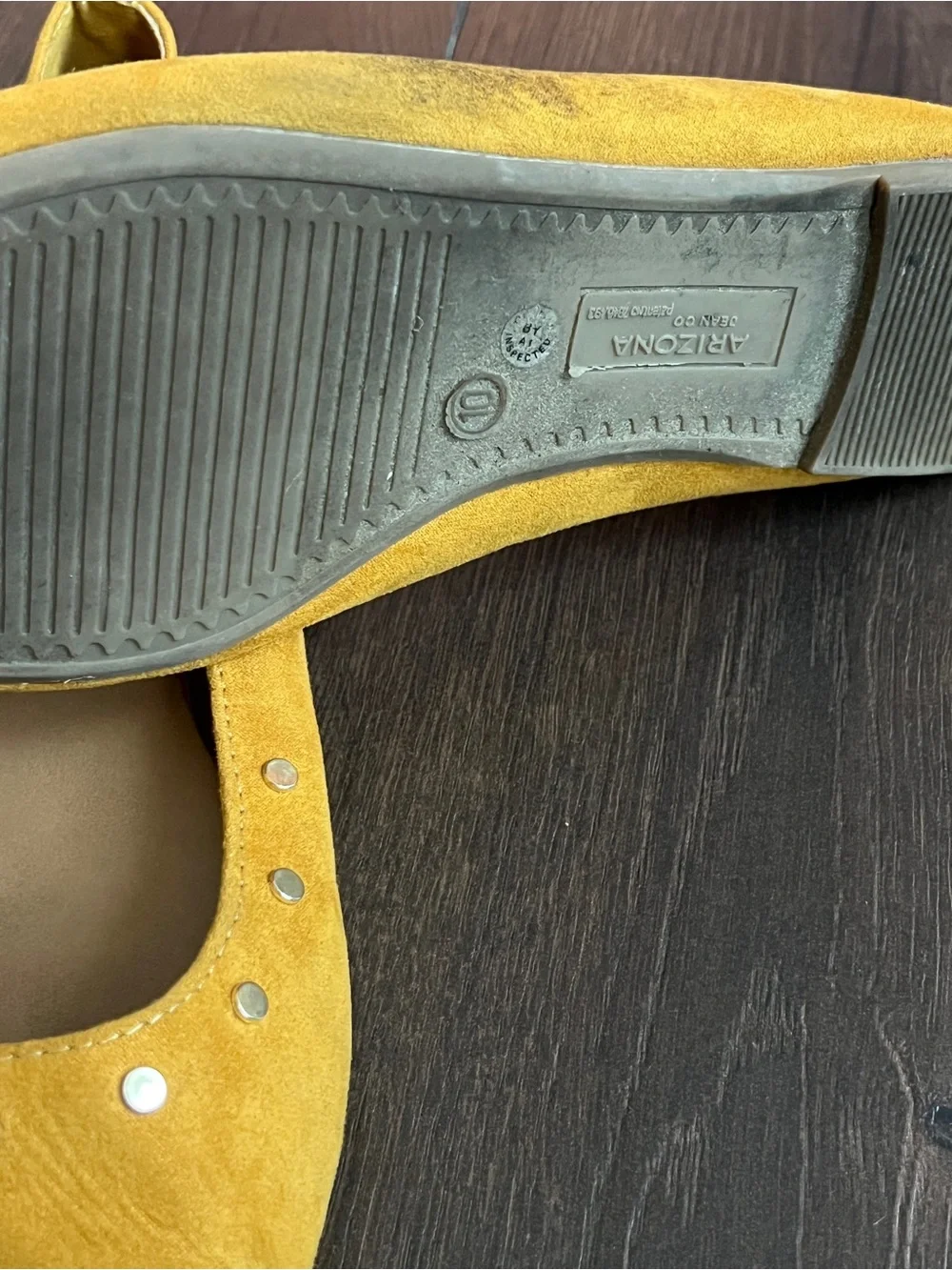Arizona Jean Company Yellow Studded Pointed Flats